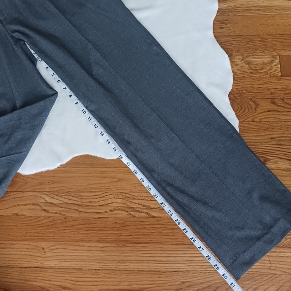 George • Men's Gray Flat Front Dress Suit Pants - Picture 14 of 16